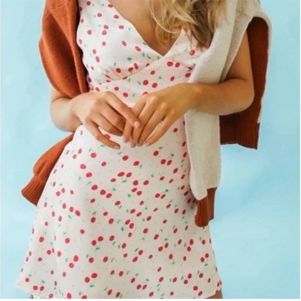 Zara Cherry Print Mini Dress